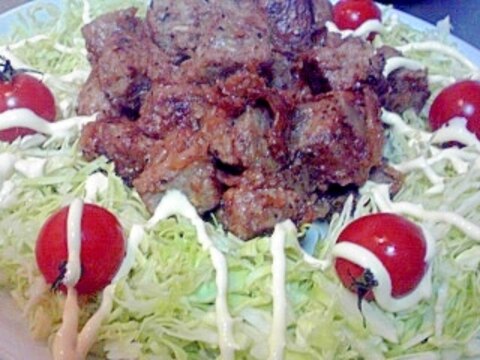 冷凍の成型肉でも美味しいサイコロステーキ生姜焼き レシピ 作り方 By Ponta634 楽天レシピ
